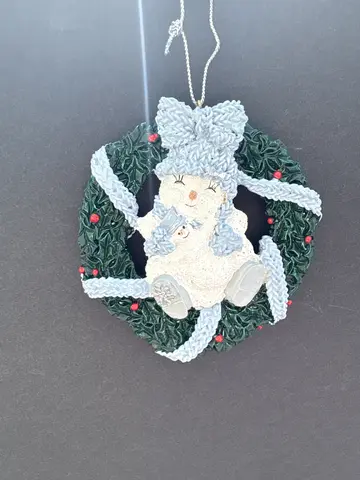 Powder Puff Wreath Ornament