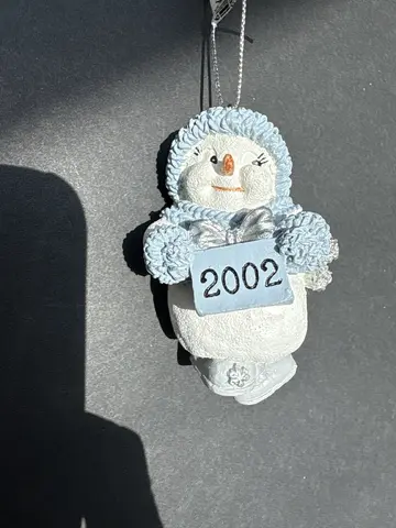 Holding 2002 Sign Ornament